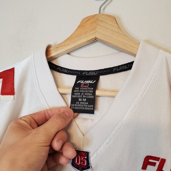 Vintage y2k Fubu 05 oversized football jersey shirt white size M - Picture 5 of 8